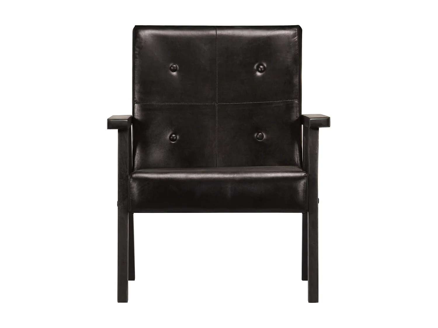 Fauteuil Noir Cuir véritable 4