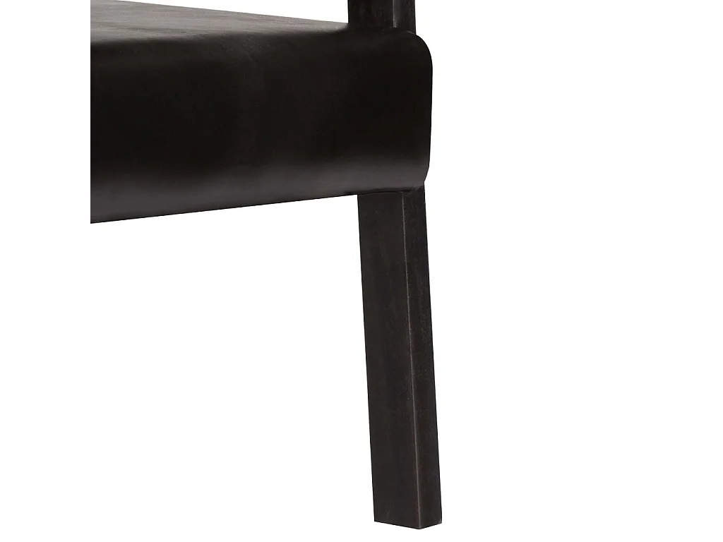 Fauteuil Noir Cuir véritable 4