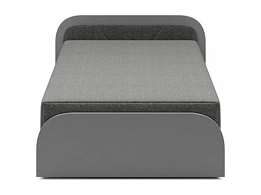 Lit 1 place avec coffre de rangement Parko – Confort et Praticité-Gris/Gris chiné-Modéle Coté droit