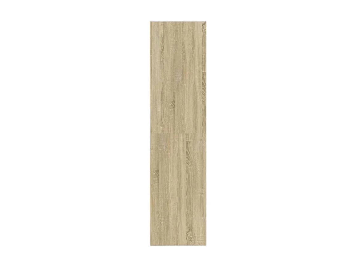 Armoire dressing 1 penderie 3 étagère 80cm - Collection Klozer-Chêne clair