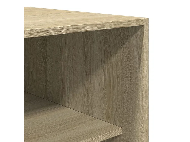 Armoire dressing 1 penderie 3 étagère 80cm - Collection Klozer-Chêne clair