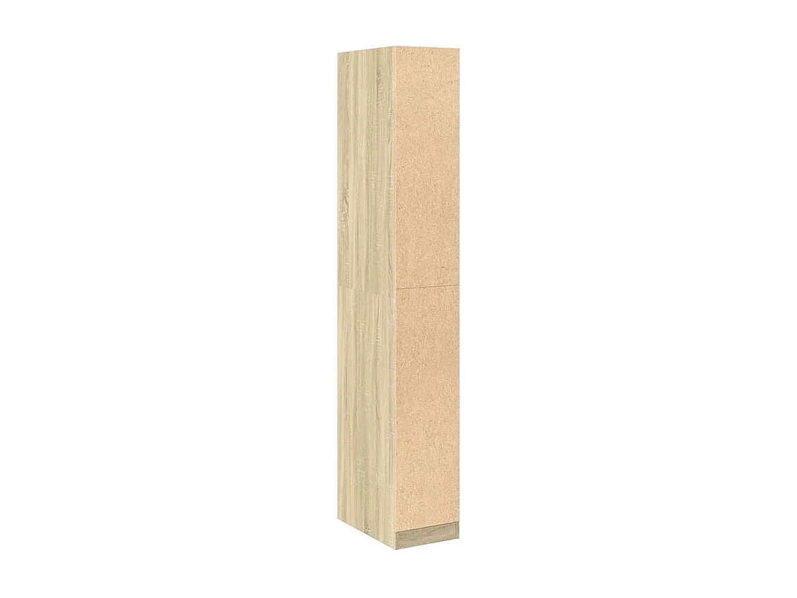 Armoire dressing 1 penderie 3 étagère 30cm - Collection Klozer-Chêne clair