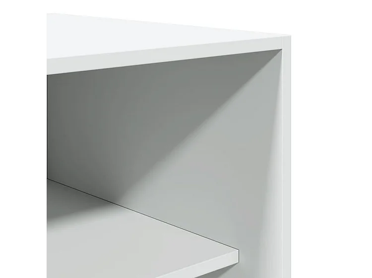Armoire dressing 1 penderie 3 étagère 80cm - Collection Klozer-Blanc
