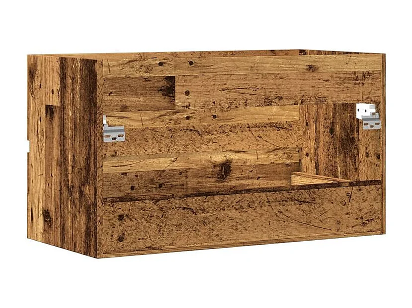 Armoire de salle de bain suspendue vieux bois bois d'ingénierie