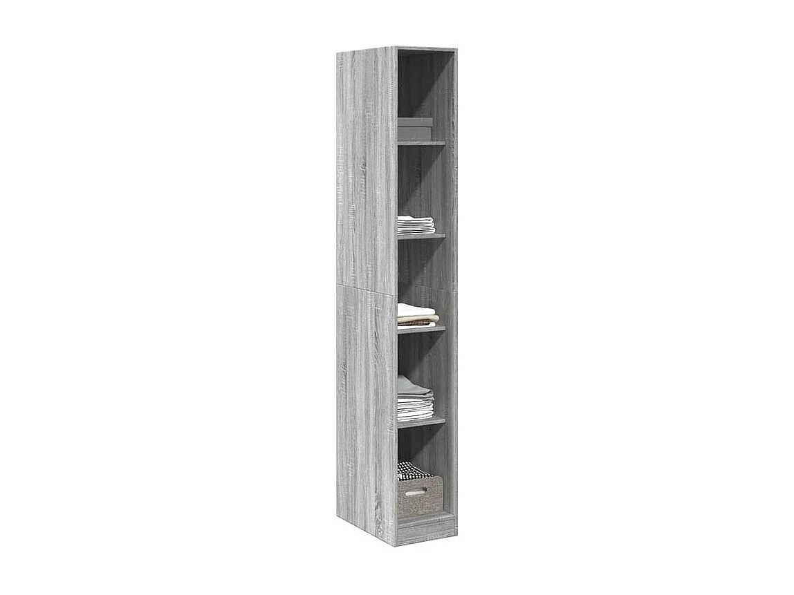 Armoire dressing 4 étagère 30cm - Collection Taken-Chêne gris