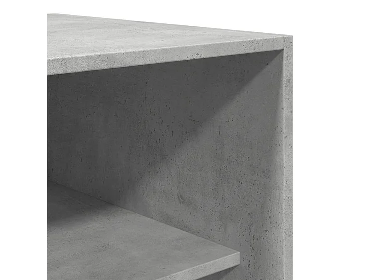 Armoire dressing 1 penderie 3 étagères 80cm - Collection Klozer-Gris béton