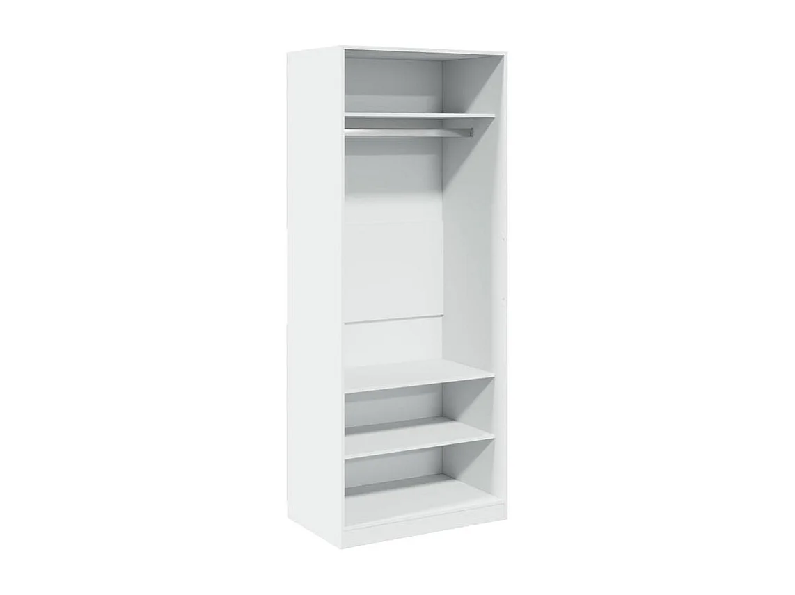 Armoire dressing 1 penderie 3 étagères 80cm - Collection Klozer-Gris béton