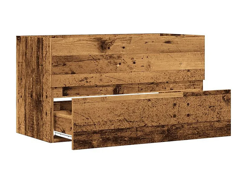Armoire d'évier vieux bois 90x38,5x45 bois d'ingénierie
