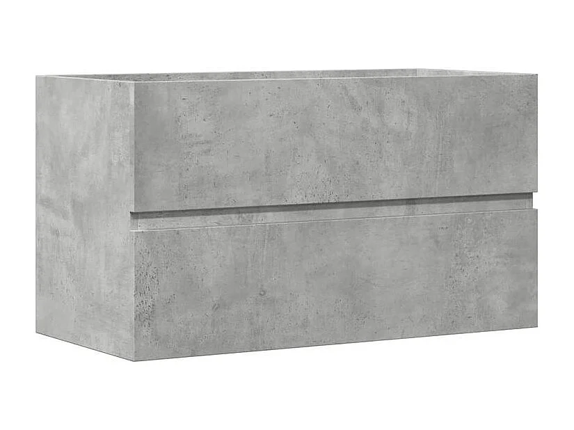 Armoire de salle de bain suspendue gris béton bois d'ingénierie