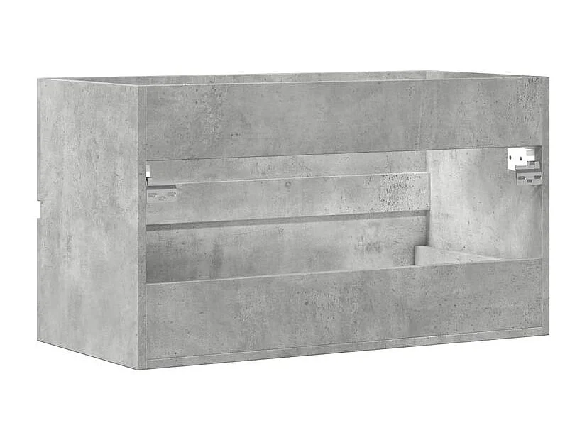 Armoire de salle de bain suspendue gris béton bois d'ingénierie