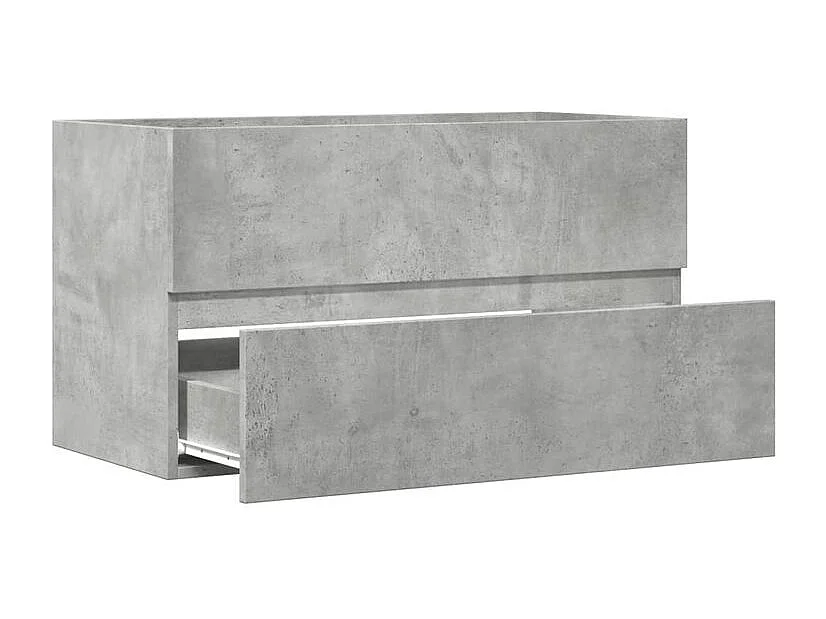 Armoire de salle de bain suspendue gris béton bois d'ingénierie