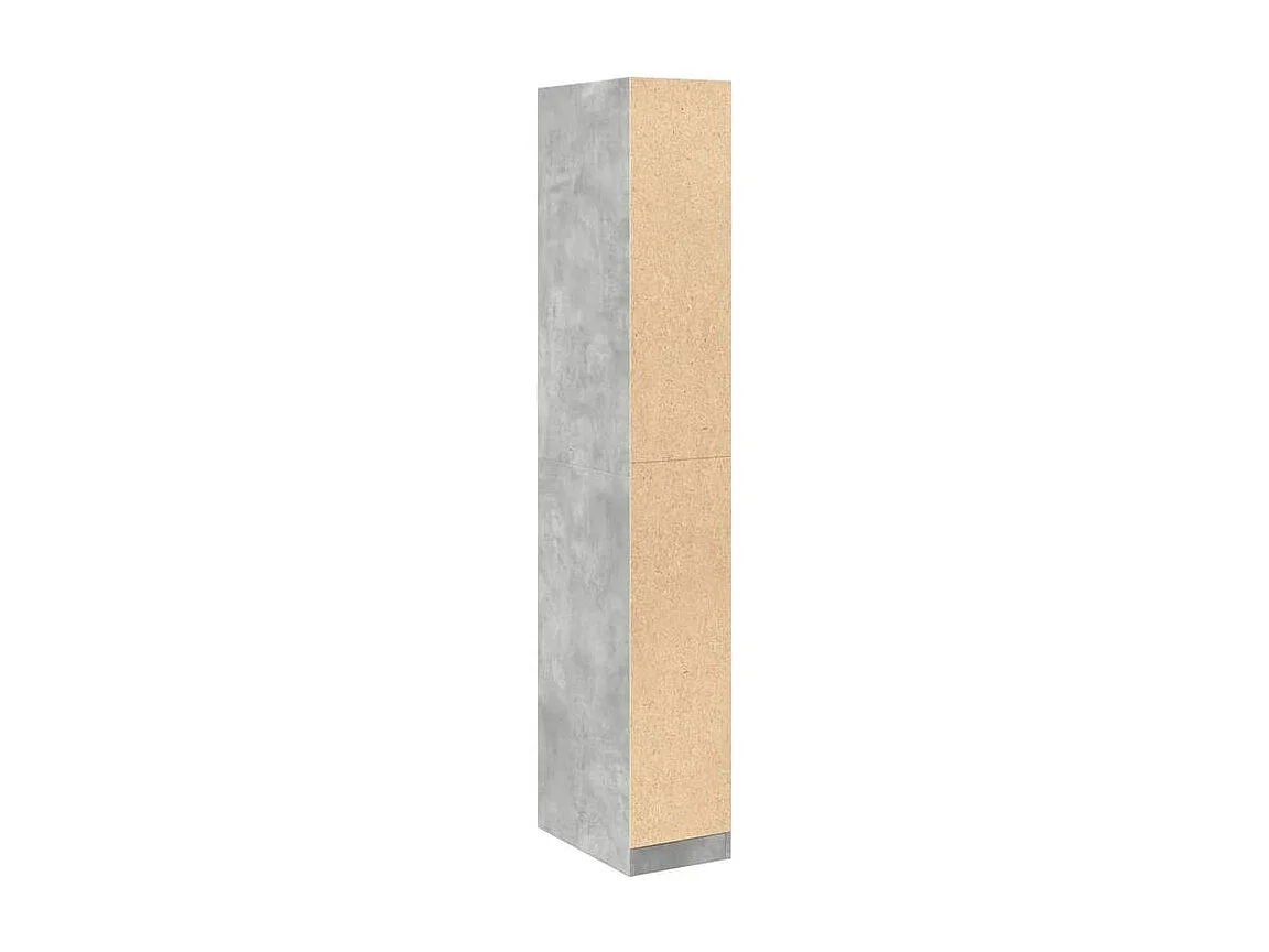 Armoire dressing 1 penderie 3 étagère 30cm - Collection Klozer-Gris béton