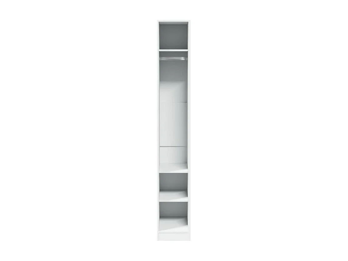 Armoire dressing 1 penderie 3 étagère 30cm - Collection Klozer-Gris béton