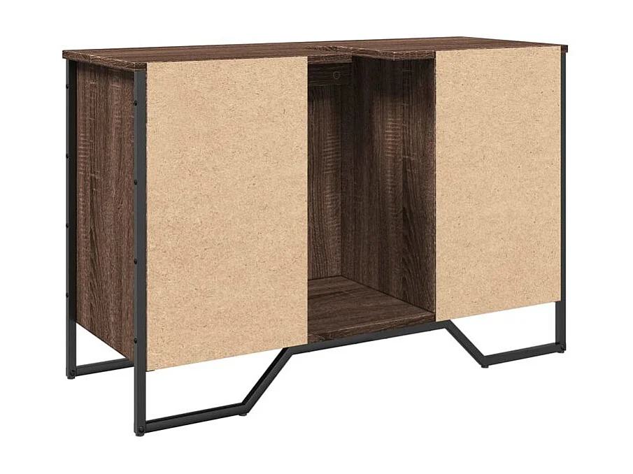 Armoire lavabo de salle de bain chêne marron 91x35x60