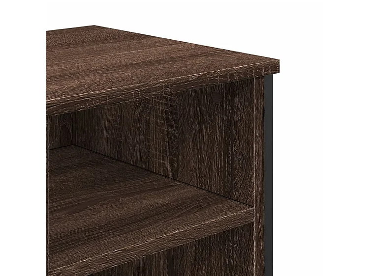 Armoire lavabo de salle de bain chêne marron 91x35x60