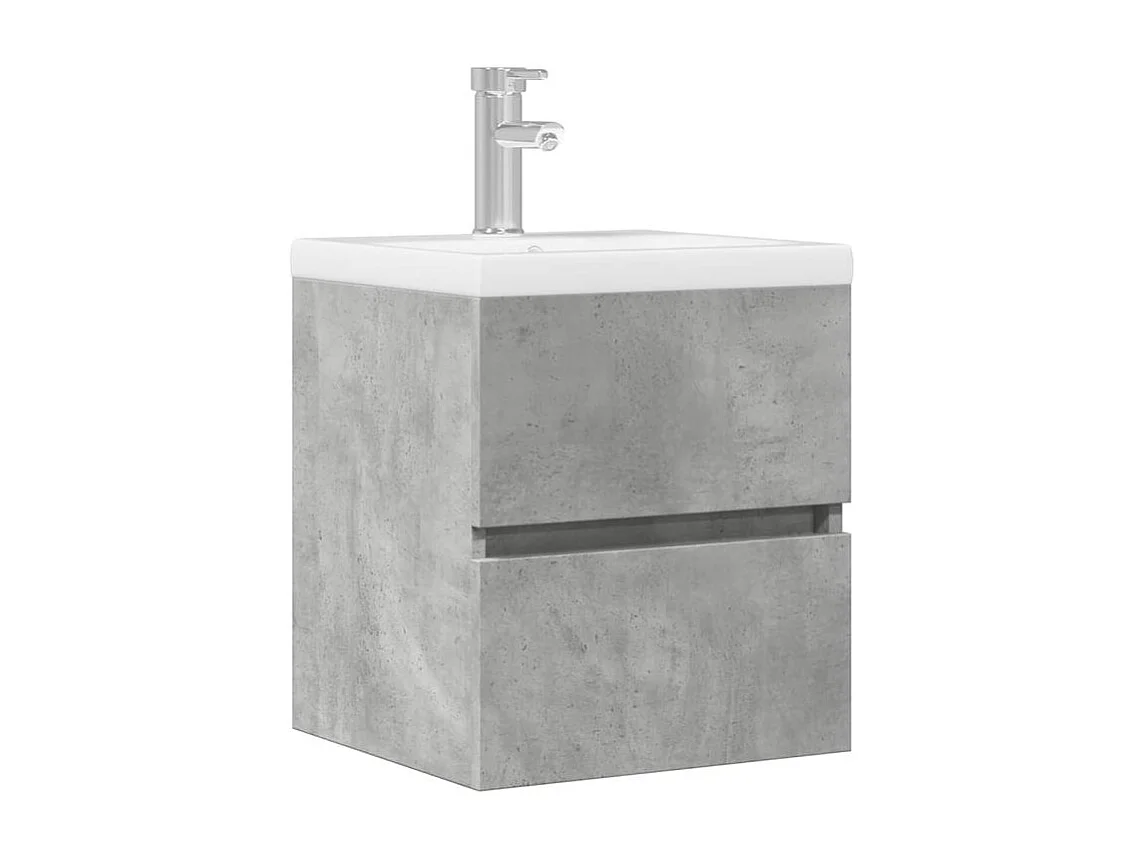 Armoire d'évier Gris béton 41x38,5x45 Bois d’ingénierie