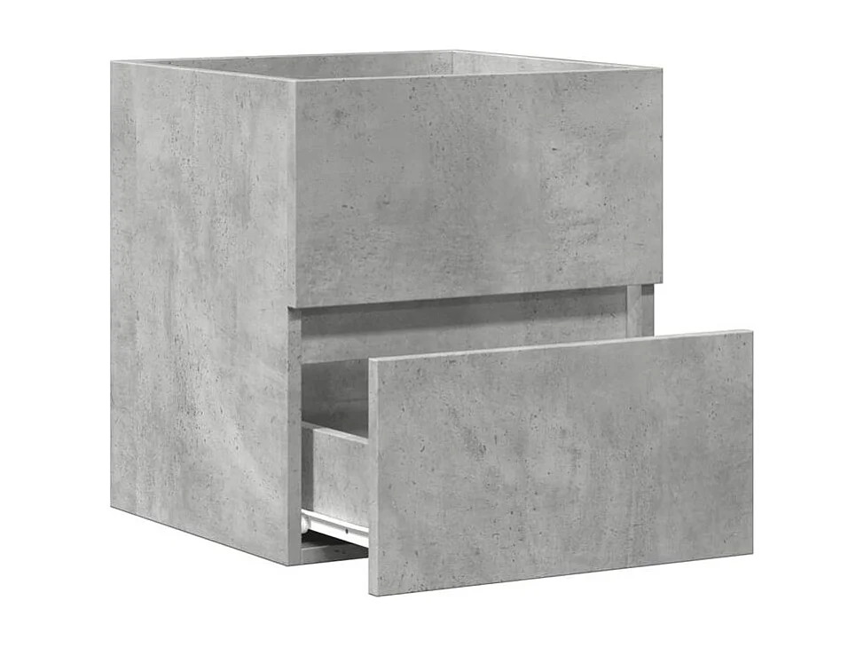 Armoire d'évier Gris béton 41x38,5x45 Bois d’ingénierie