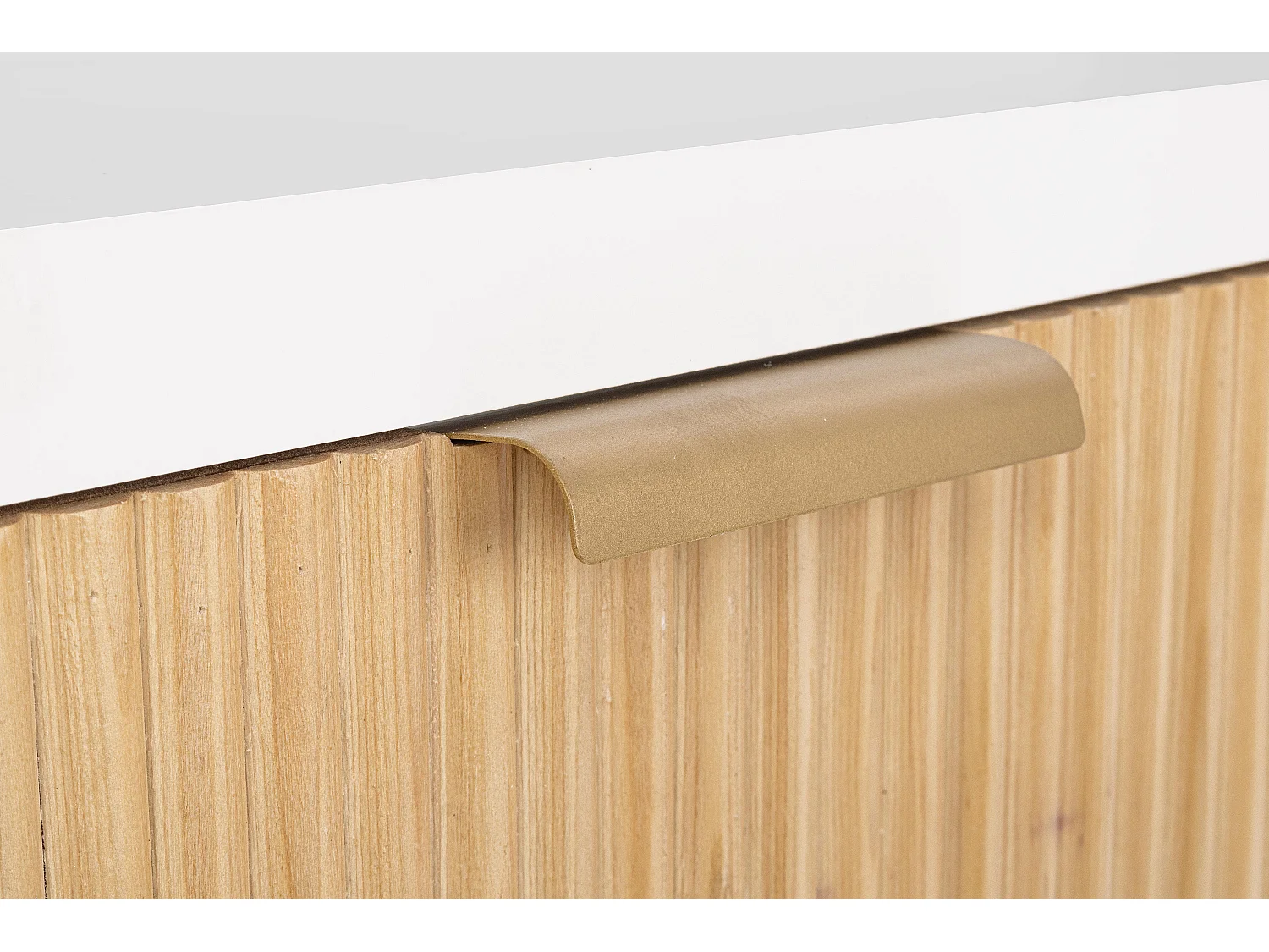 Table de chevet 1 tiroir CHARLEY – Blanc & naturel