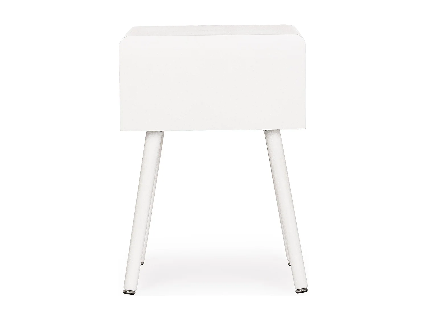 Table de chevet 1 tiroir CHARLEY – Blanc & naturel