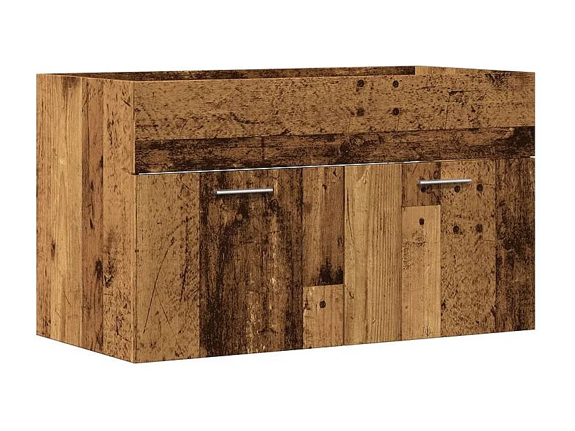 Armoire lavabo de salle de bain vieux bois bois d'ingénierie
