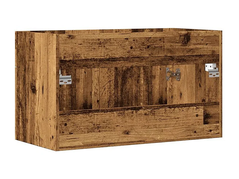 Armoire lavabo de salle de bain vieux bois bois d'ingénierie
