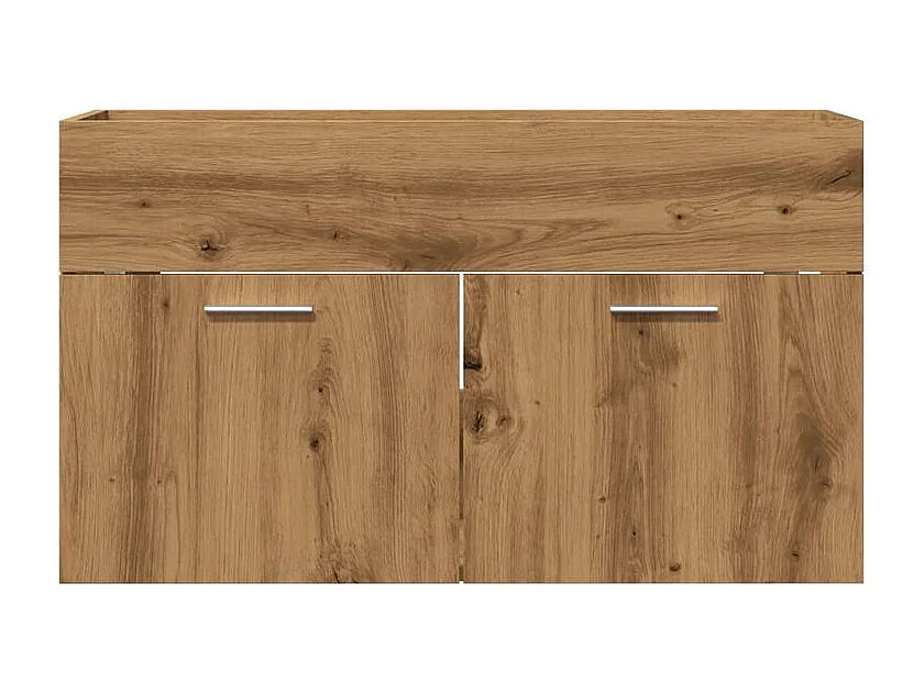 Armoire lavabo de salle de bain chêne artisanal bois ingénierie
