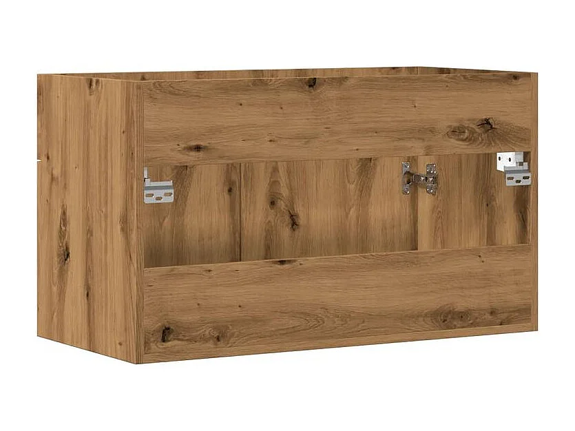Armoire lavabo de salle de bain chêne artisanal bois ingénierie