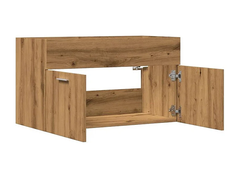 Armoire lavabo de salle de bain chêne artisanal bois ingénierie