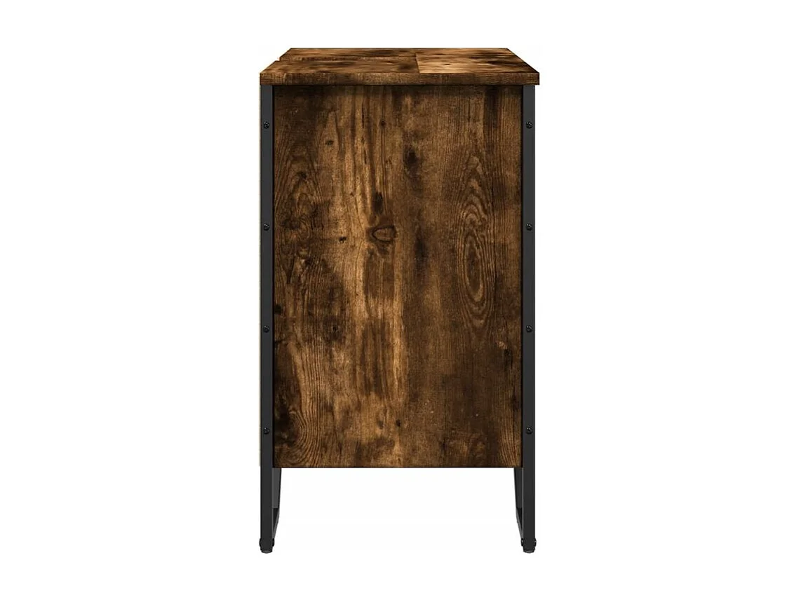Armoire lavabo de salle de bain chêne fumé 60x35x60