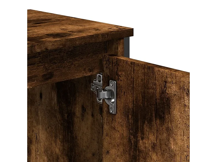 Armoire lavabo de salle de bain chêne fumé 60x35x60