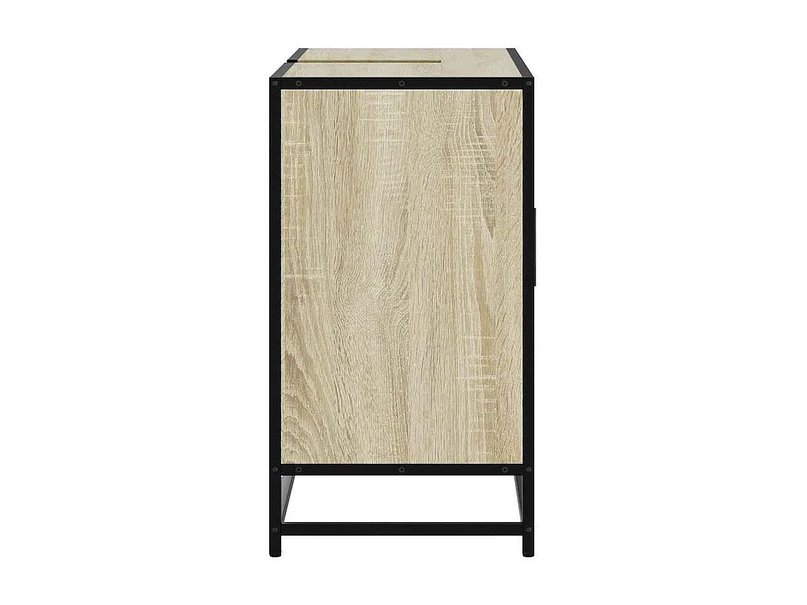 Armoire lavabo de salle de bain chêne sonoma bois d'ingénierie