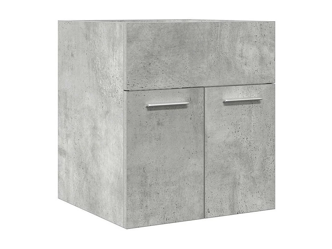 Armoire de lavabo de salle de bain gris béton 41x38,5x46