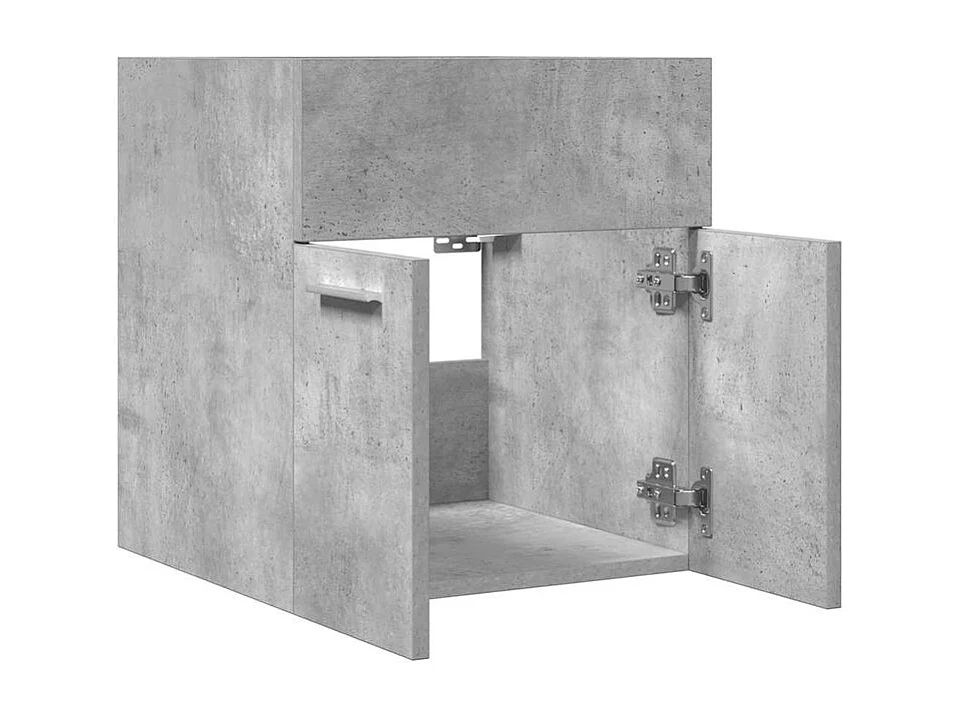 Armoire de lavabo de salle de bain gris béton 41x38,5x46