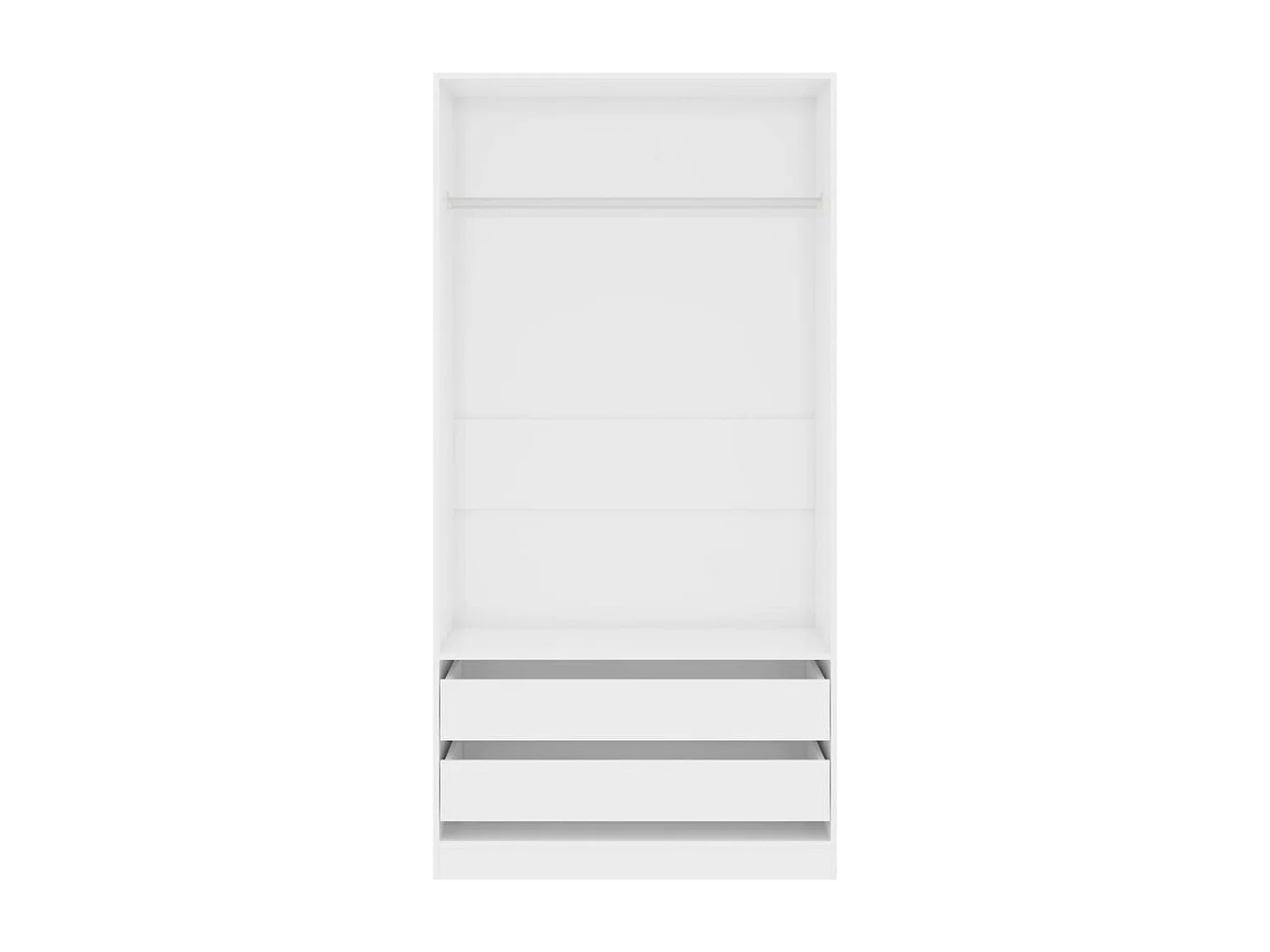 Armoire dressing 1 penderie 2 tiroir 100cm - Collection Kodok-Chêne gris