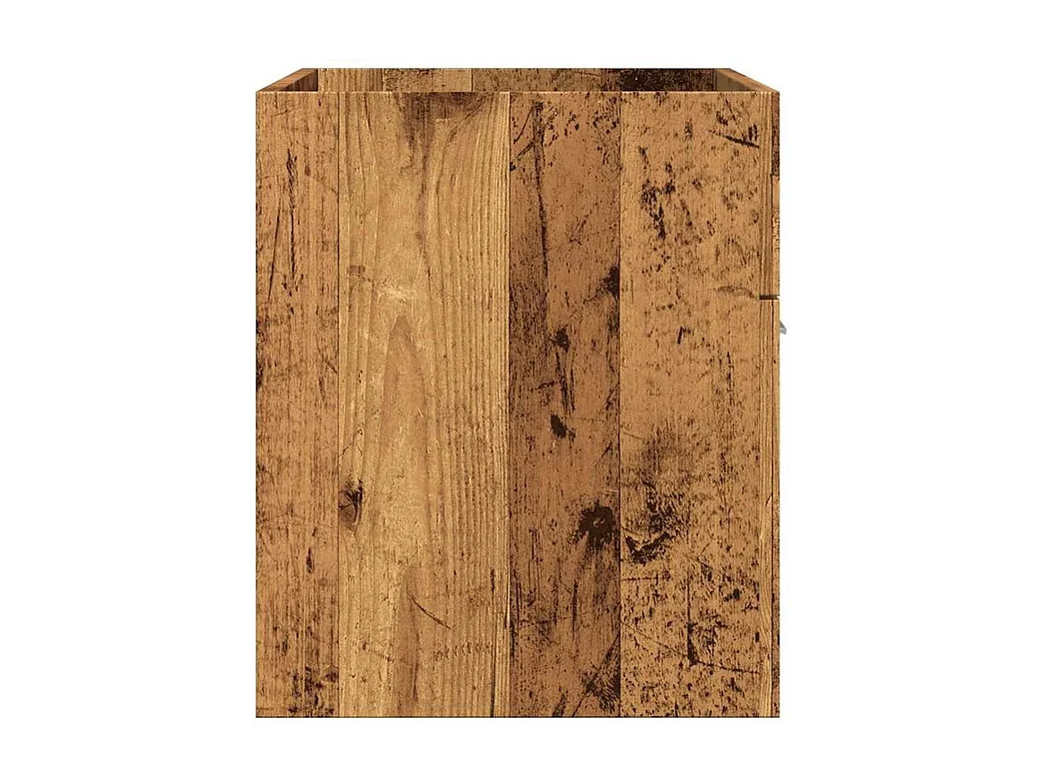Meuble lavabo de salle de bain vieux bois bois d'ingénierie