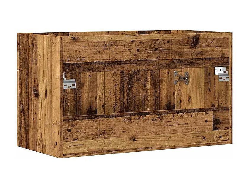 Meuble lavabo de salle de bain vieux bois bois d'ingénierie