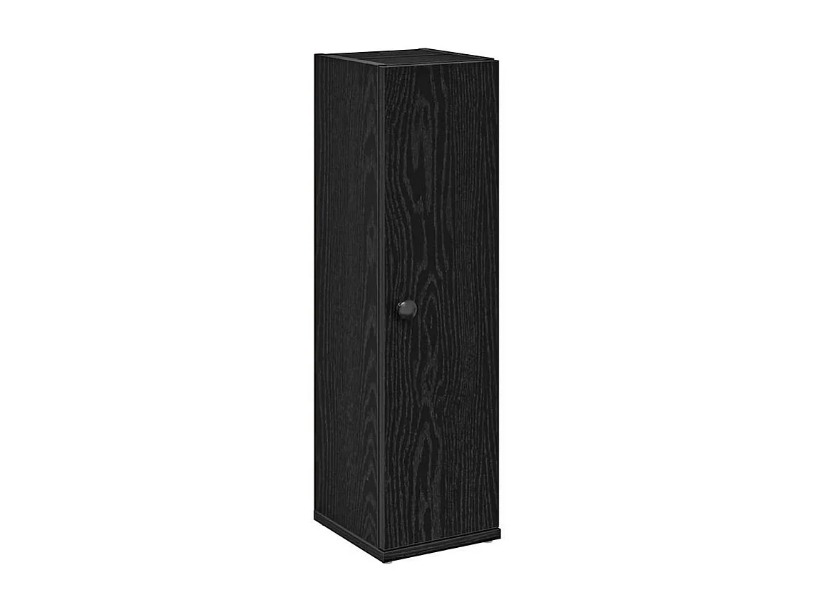 Meuble de salle de bain avec porte-rouleau noir 20,5x22x72