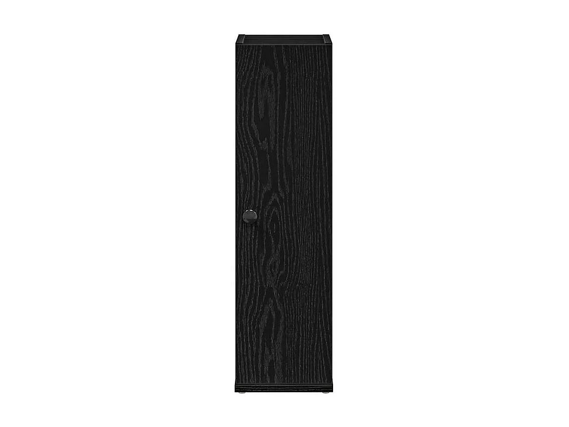 Meuble de salle de bain avec porte-rouleau noir 20,5x22x72
