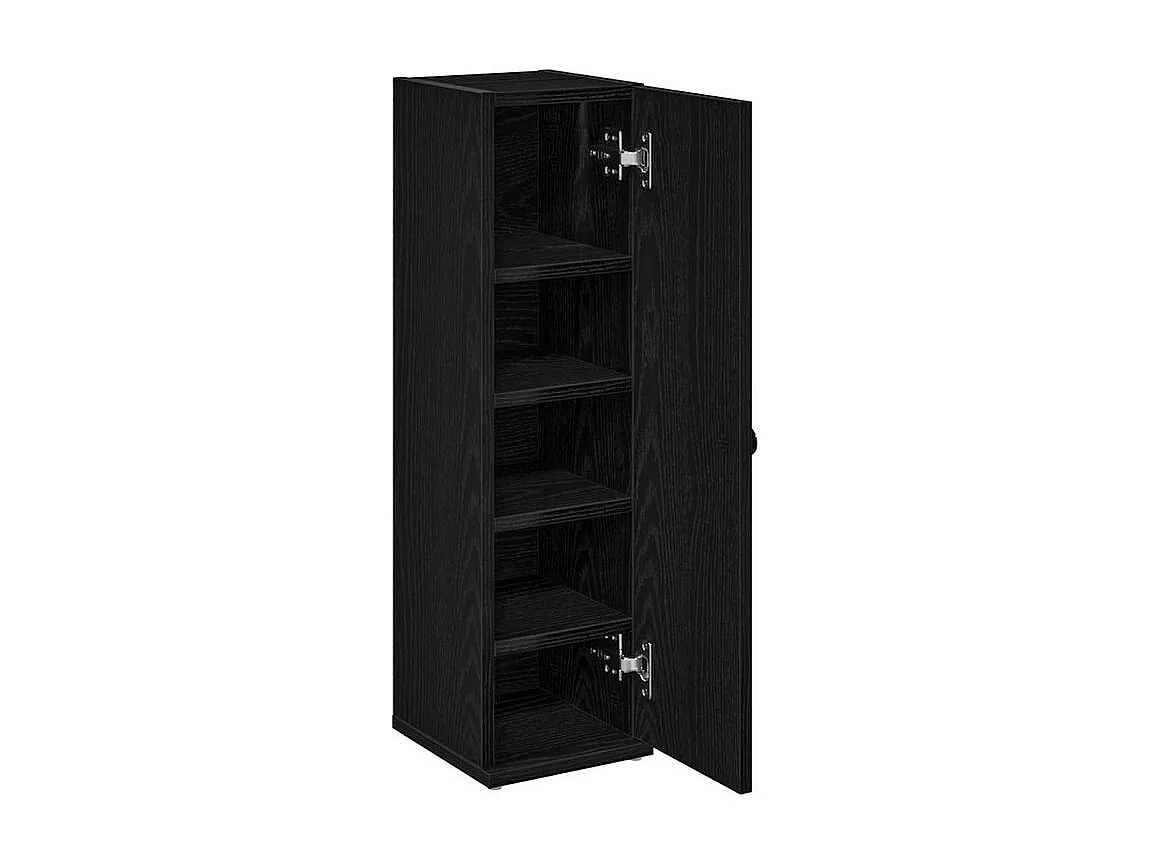 Meuble de salle de bain avec porte-rouleau noir 20,5x22x72