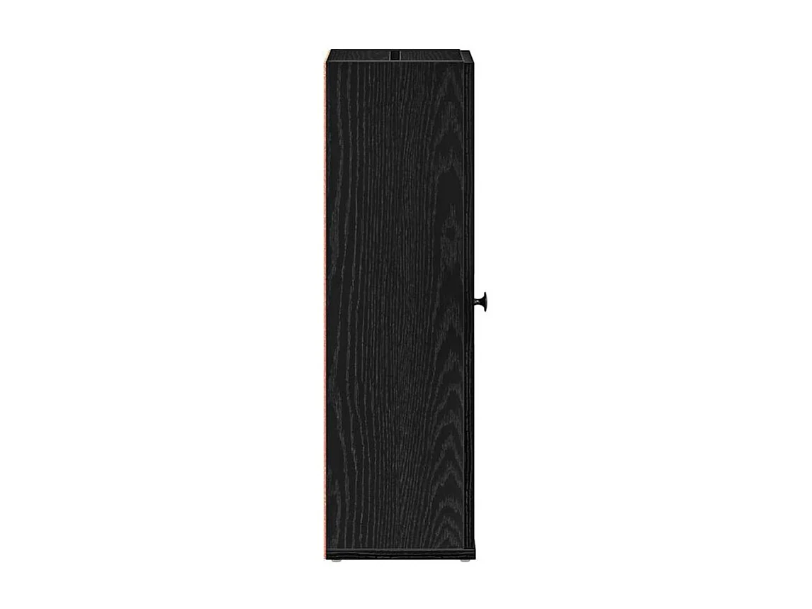 Meuble de salle de bain avec porte-rouleau noir 20,5x22x72