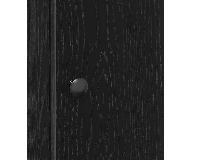 Meuble de salle de bain avec porte-rouleau noir 20,5x22x72