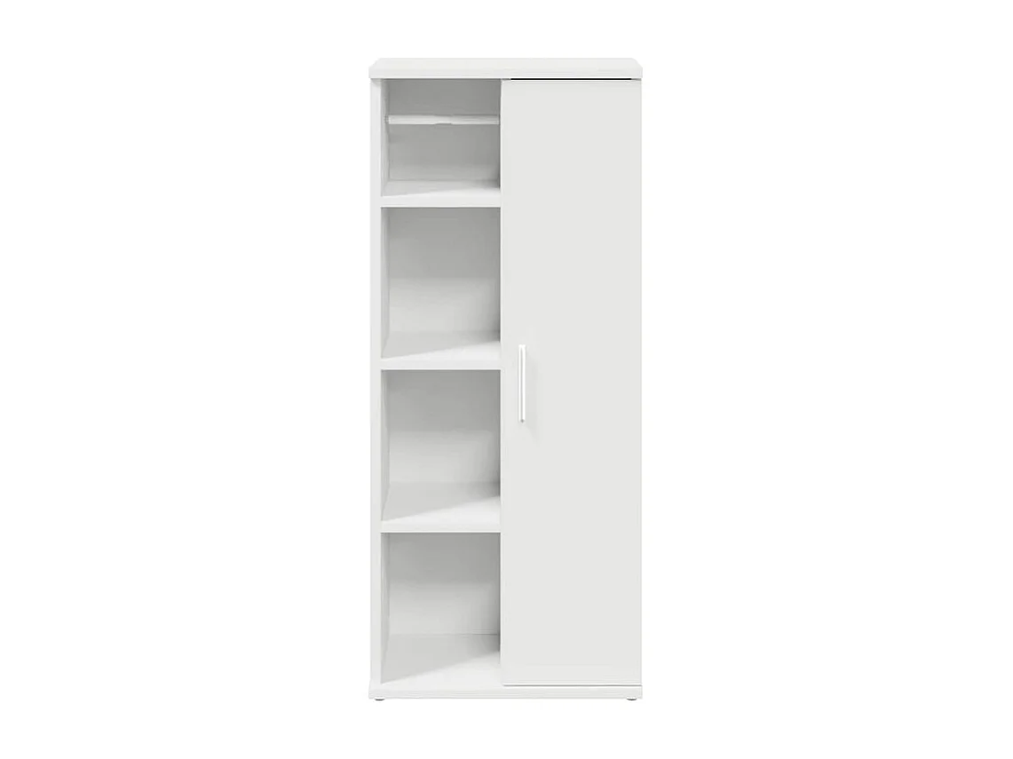 Meuble de salle de bain avec porte-rouleau blanc 39x22x90