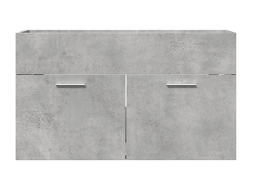 Armoire de lavabo de salle de bain gris béton bois d'ingénierie
