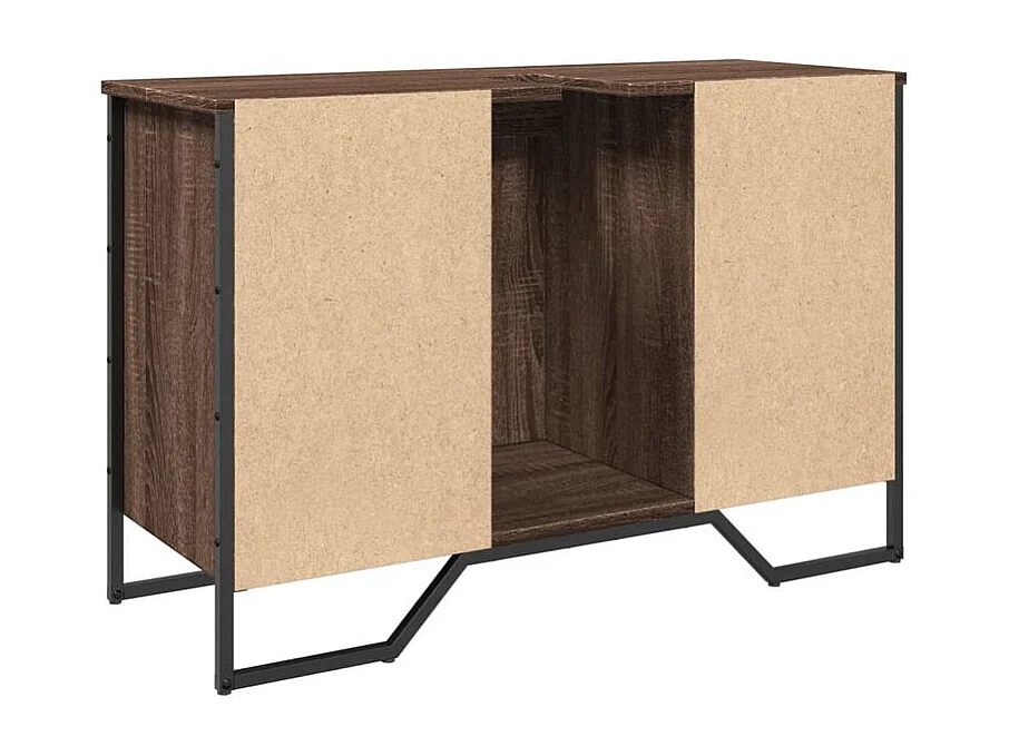 Armoire lavabo de salle de bain chêne marron 91x35x60