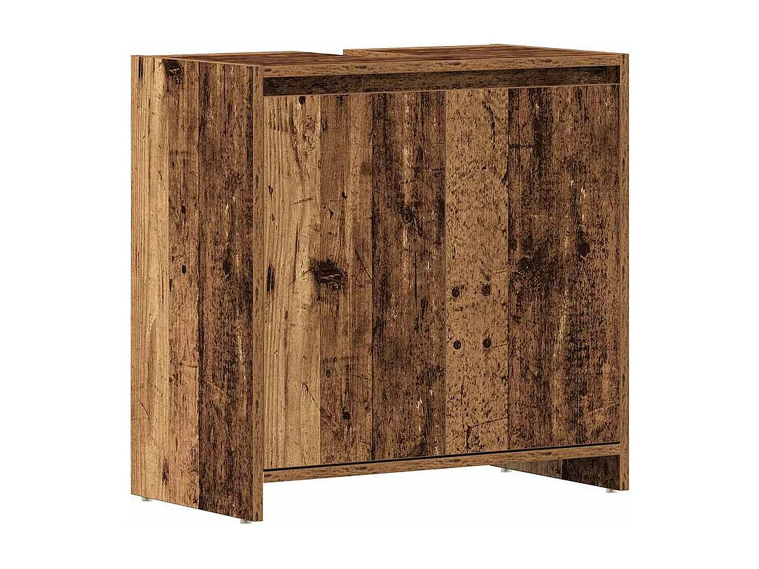 Armoire lavabo de salle de bain vieux bois 60x33x60