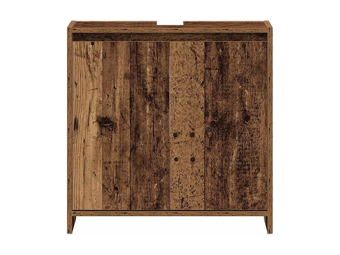 Armoire lavabo de salle de bain vieux bois 60x33x60