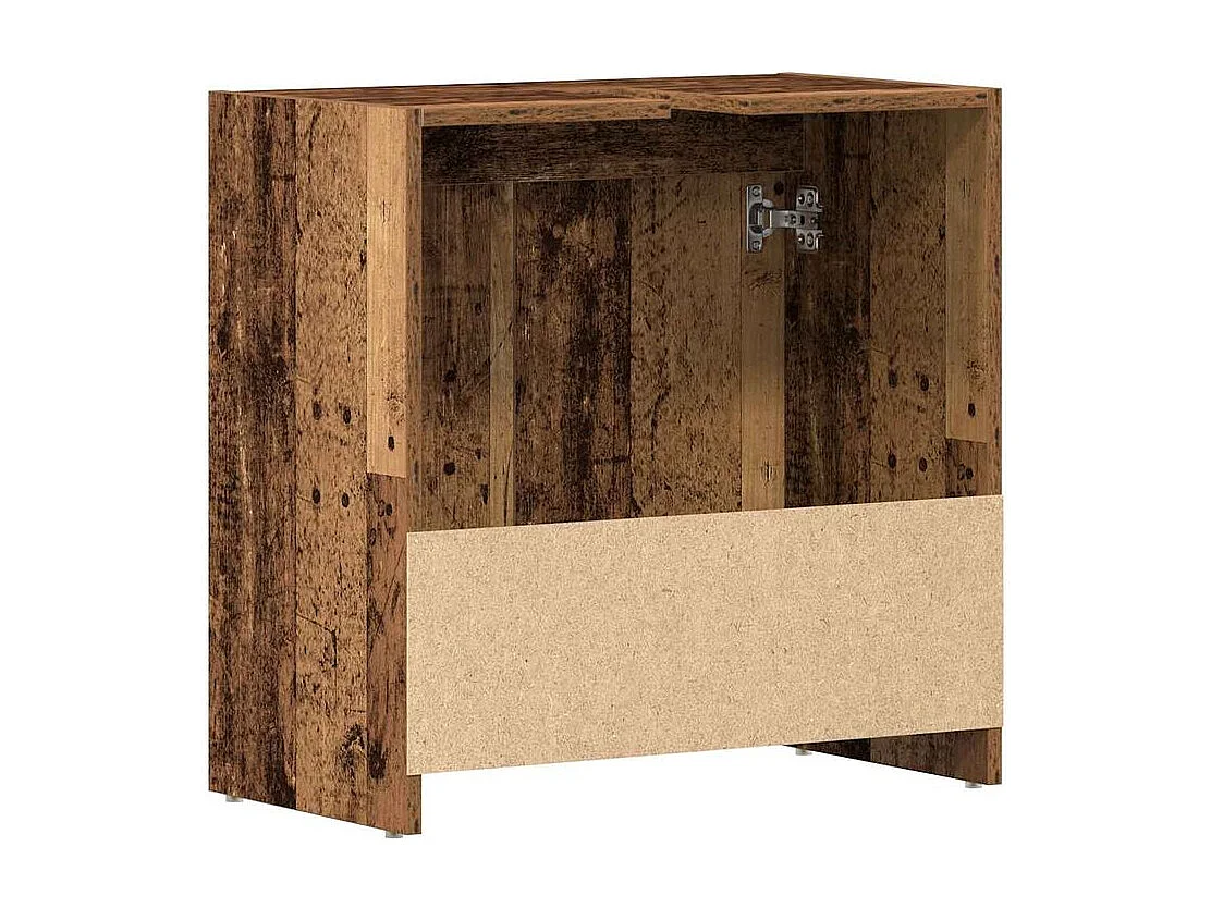 Armoire lavabo de salle de bain vieux bois 60x33x60