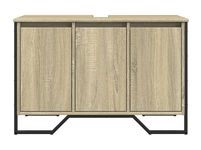Armoire lavabo de salle de bain chêne sonoma 91x35x60
