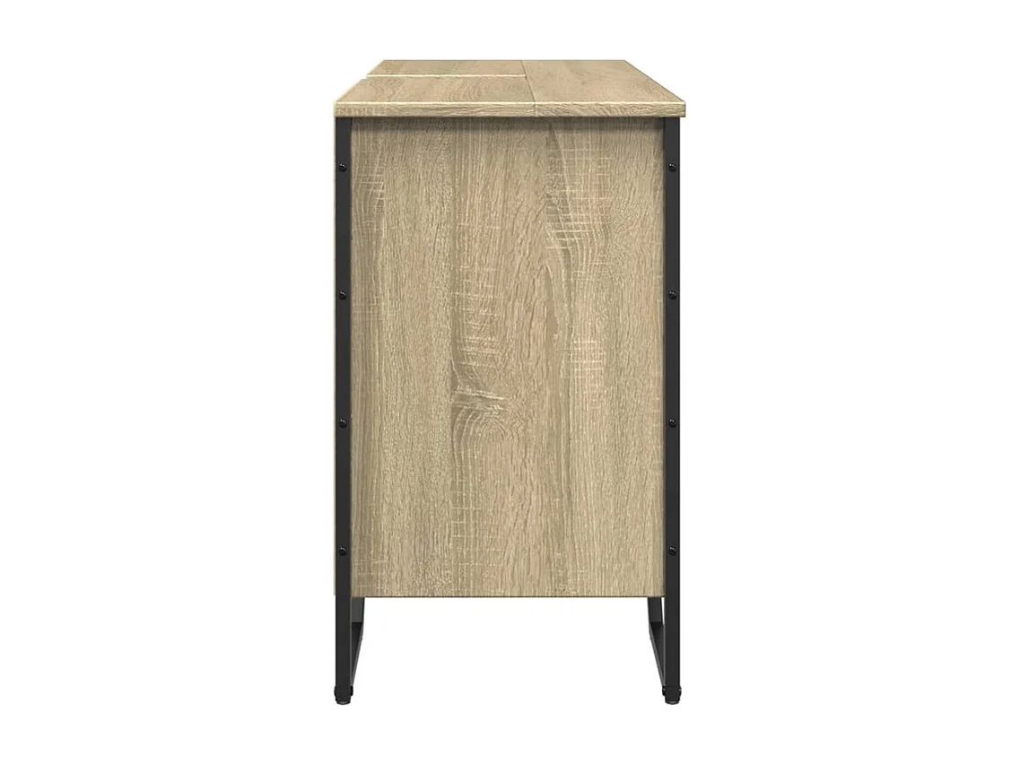 Armoire lavabo de salle de bain chêne sonoma 91x35x60