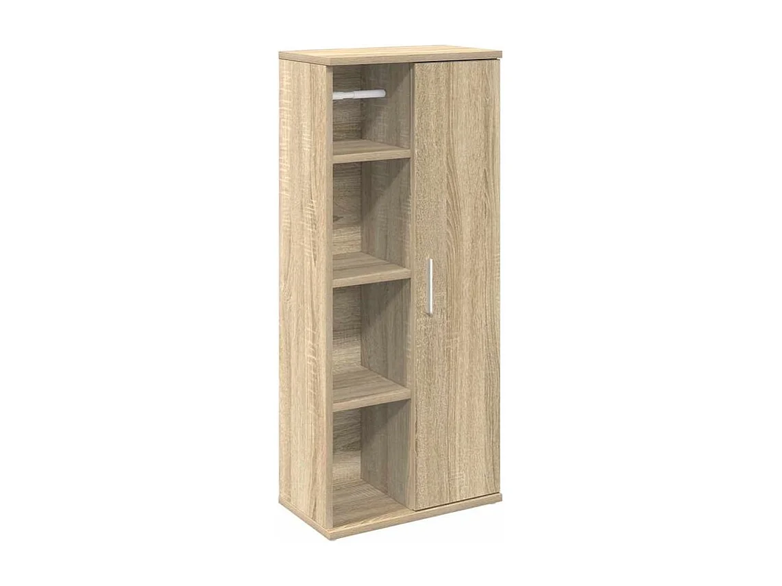Meuble de salle de bain avec porte-rouleau chêne sonoma